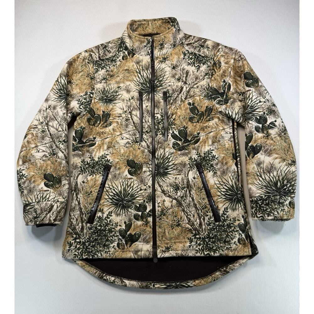 Game Guard Outdoors Southern Camo Soft Shell Jacket Mens Medium Hunting Full Zip